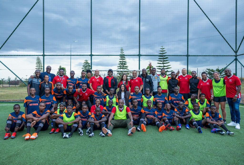A community five-a-side football match